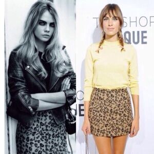 Topshop Leopard Print Mini Skirt